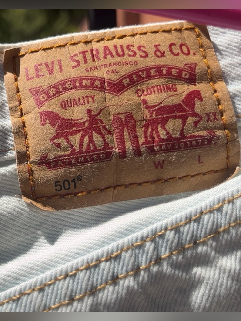 Levi's Women’s Straight Jean Shorts in Light Blue (W26)